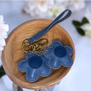 Flower Bag Charm/Keychain Blue